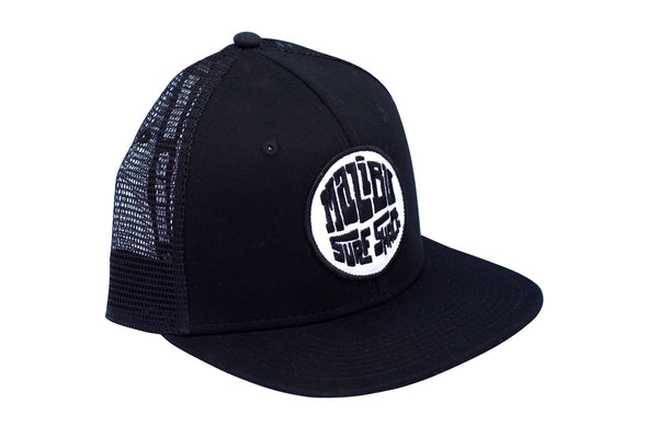 Malibu Surf Shack Snap-Back Mesh Patch Cap - Black